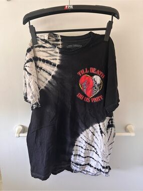 Kids Black & White Tie-Dye Graphic Tee - Till Death